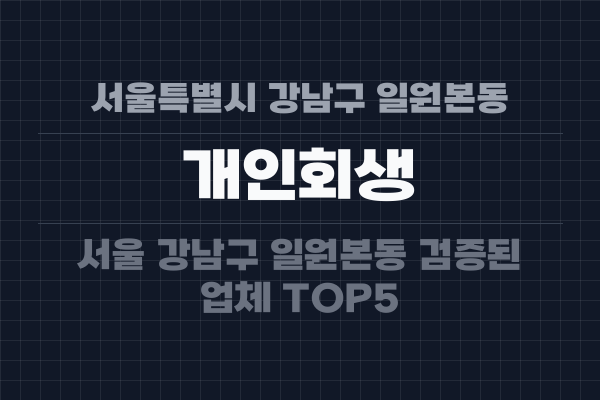 서울특별시 강남구 일원본동 개인회생