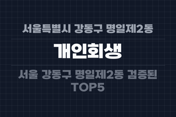 서울특별시 강동구 명일제2동 개인회생