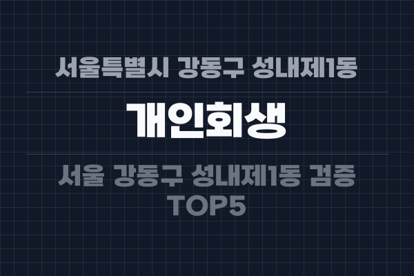 서울특별시 강동구 성내제1동 개인회생