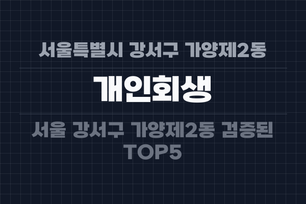 서울특별시 강서구 가양제2동 개인회생