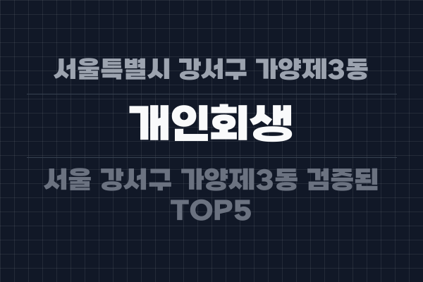 서울특별시 강서구 가양제3동 개인회생