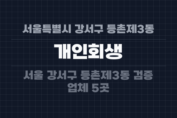 서울특별시 강서구 등촌제3동 개인회생