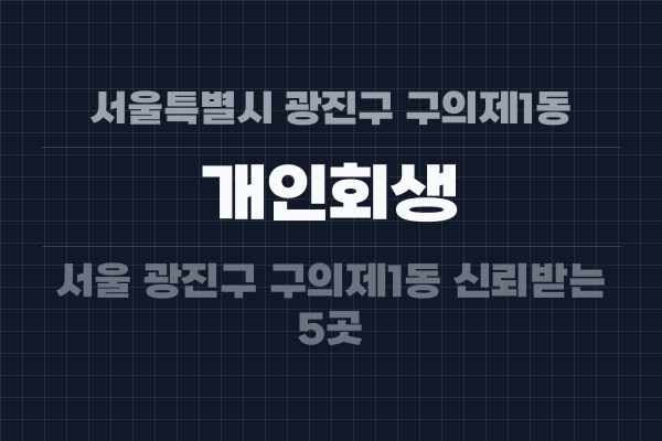 서울특별시 광진구 구의제1동 개인회생