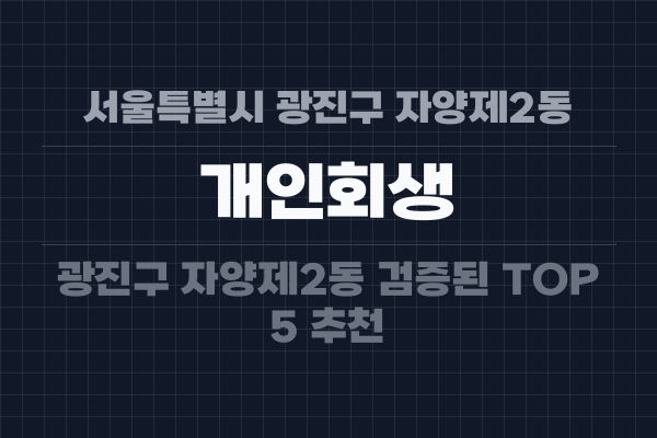 서울특별시 광진구 자양제2동 개인회생