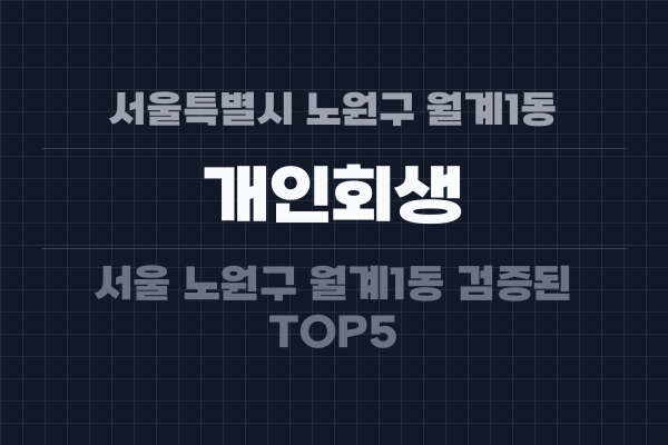 서울특별시 노원구 월계1동 개인회생