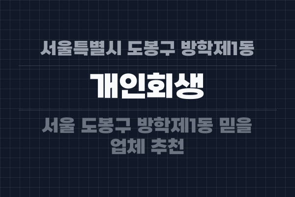 서울특별시 도봉구 방학제1동 개인회생