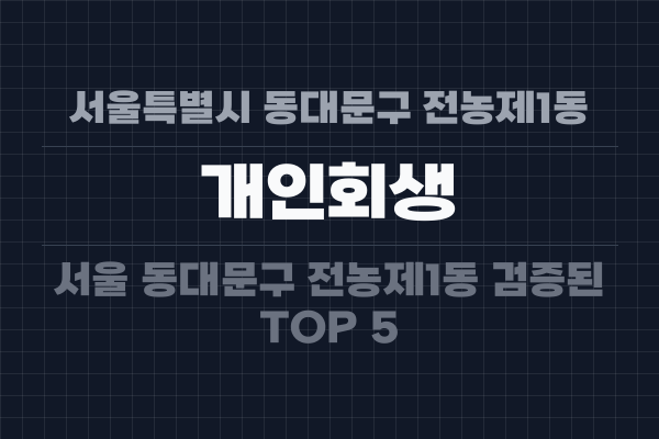 서울특별시 동대문구 전농제1동 개인회생