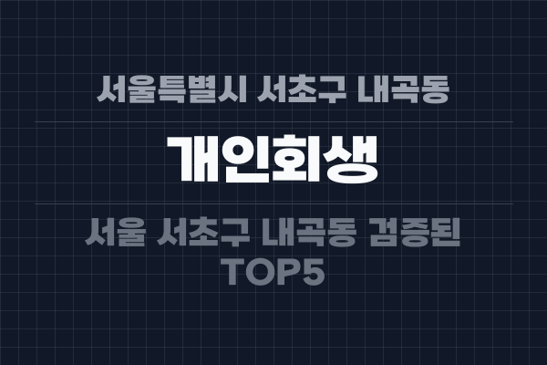 서울특별시 서초구 내곡동 개인회생