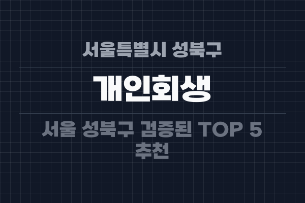 서울특별시 성북구 개인회생
