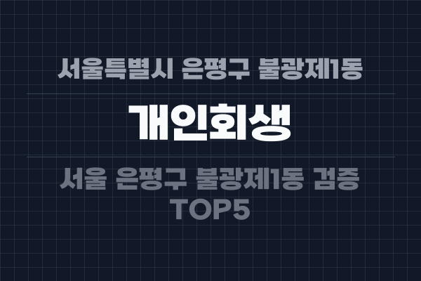 서울특별시 은평구 불광제1동 개인회생