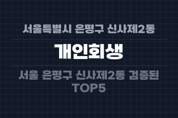서울특별시 은평구 신사제2동 개인회생