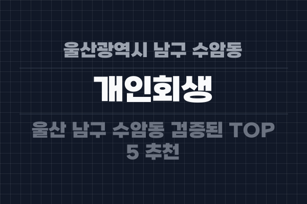 울산광역시 남구 수암동 개인회생