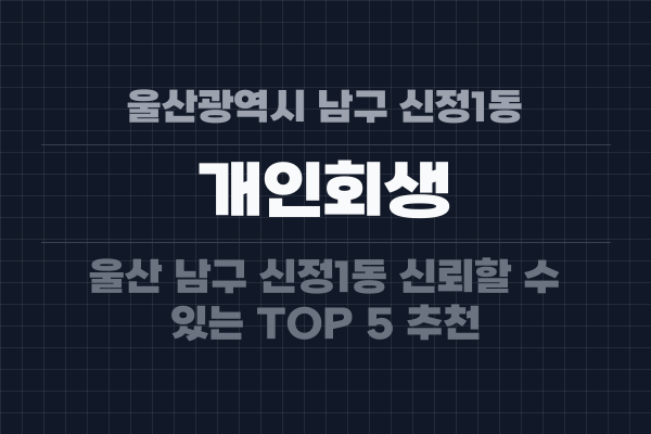 울산광역시 남구 신정1동 개인회생