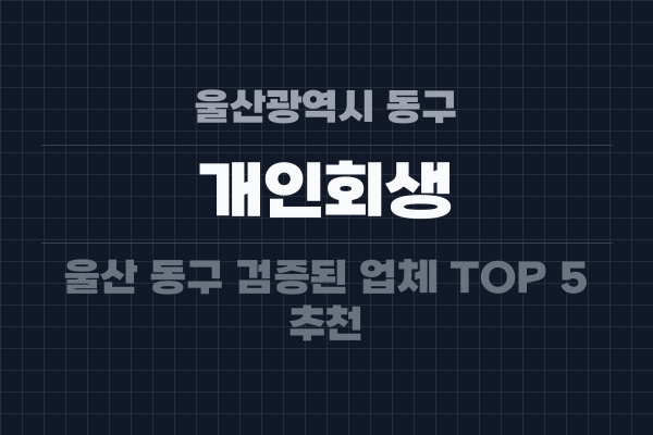 울산광역시 동구 개인회생