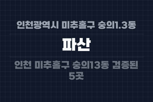 인천광역시 미추홀구 숭의1.3동 파산