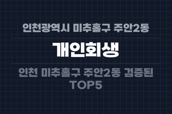 인천광역시 미추홀구 주안2동 개인회생
