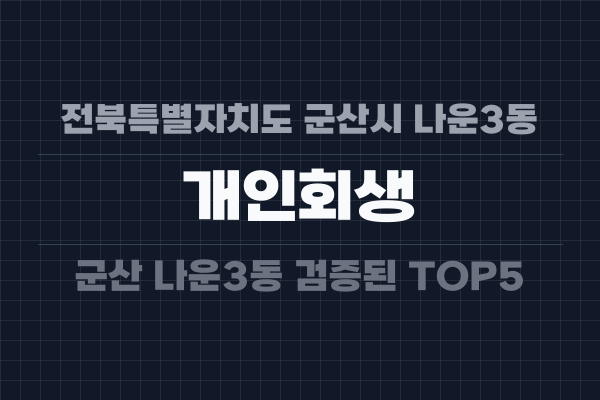 전북특별자치도 군산시 나운3동 개인회생