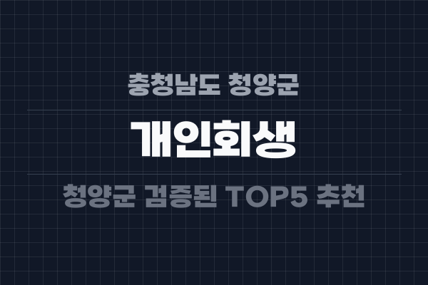 충청남도 청양군 개인회생