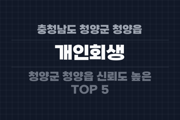충청남도 청양군 청양읍 개인회생