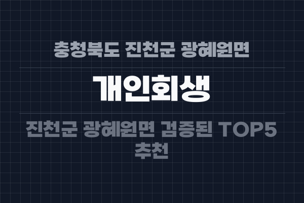 충청북도 진천군 광혜원면 개인회생