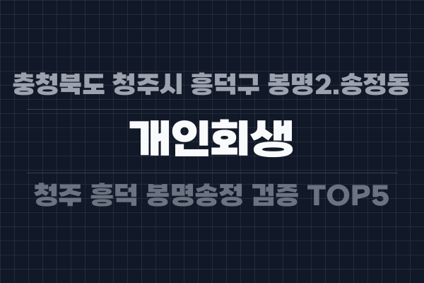 충청북도 청주시 흥덕구 봉명2.송정동 개인회생