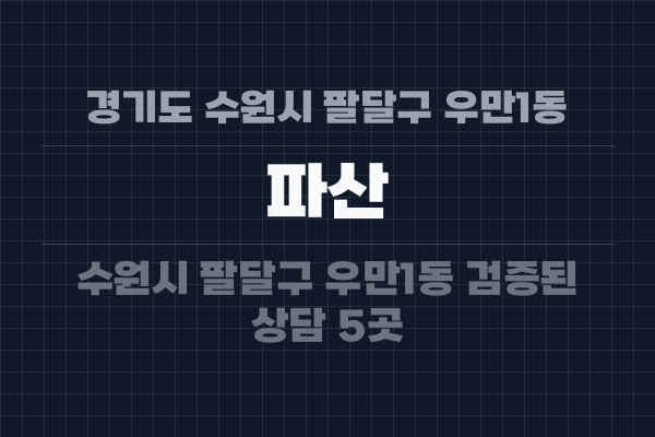 경기도 수원시 팔달구 우만1동 파산