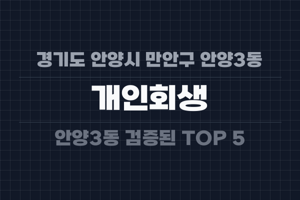 경기도 안양시 만안구 안양3동 개인회생