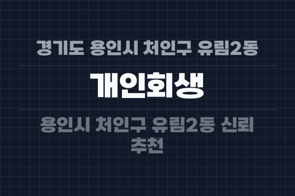 경기도 용인시 처인구 유림2동 개인회생