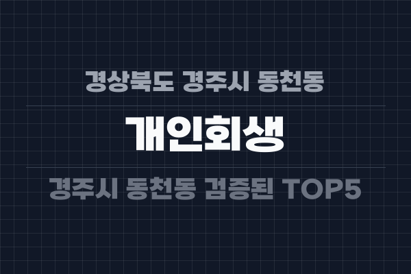 경상북도 경주시 동천동 개인회생