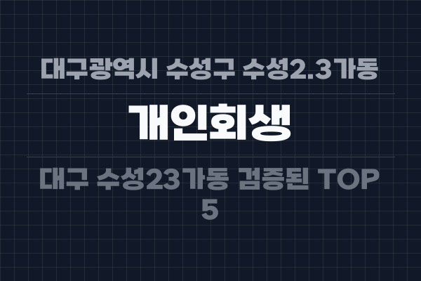 대구광역시 수성구 수성2.3가동 개인회생