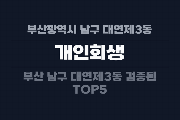 부산광역시 남구 대연제3동 개인회생
