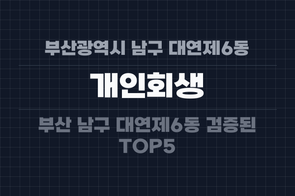 부산광역시 남구 대연제6동 개인회생