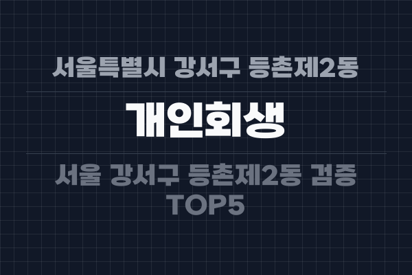 서울특별시 강서구 등촌제2동 개인회생