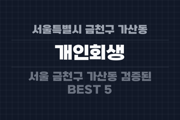 서울특별시 금천구 가산동 개인회생