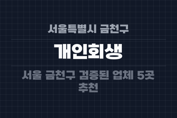 서울특별시 금천구 개인회생