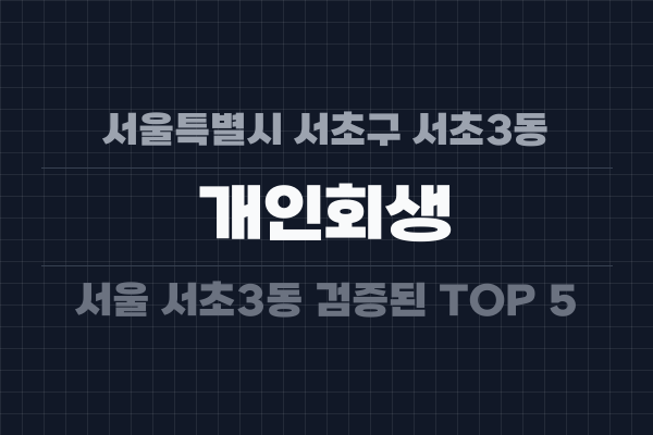 서울특별시 서초구 서초3동 개인회생