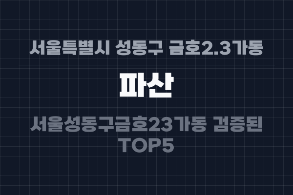 서울특별시 성동구 금호2.3가동 파산