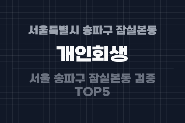 서울특별시 송파구 잠실본동 개인회생