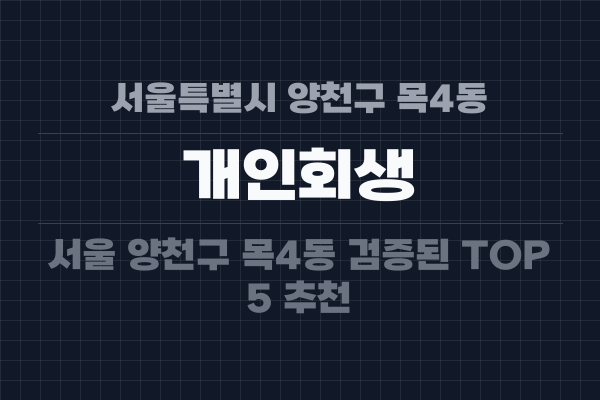 서울특별시 양천구 목4동 개인회생
