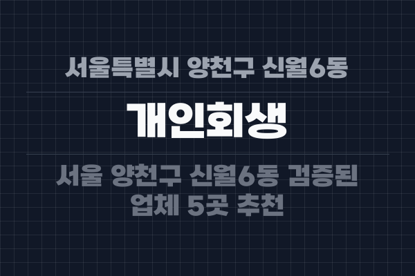 서울특별시 양천구 신월6동 개인회생