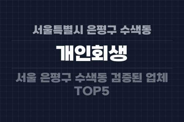 서울특별시 은평구 수색동 개인회생