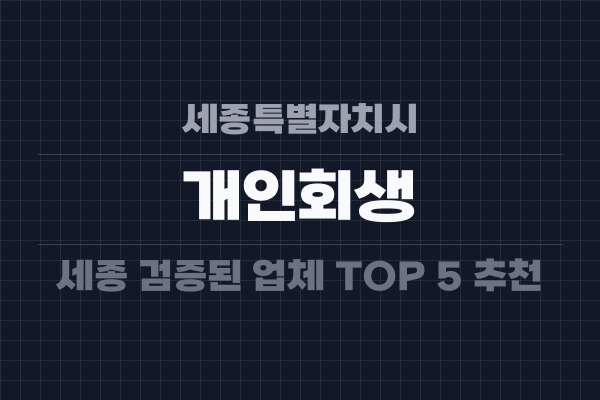 세종특별자치시 개인회생