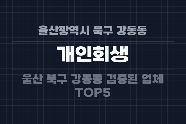 울산광역시 북구 강동동 개인회생