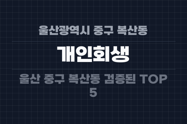 울산광역시 중구 복산동 개인회생