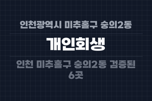 인천광역시 미추홀구 숭의2동 개인회생