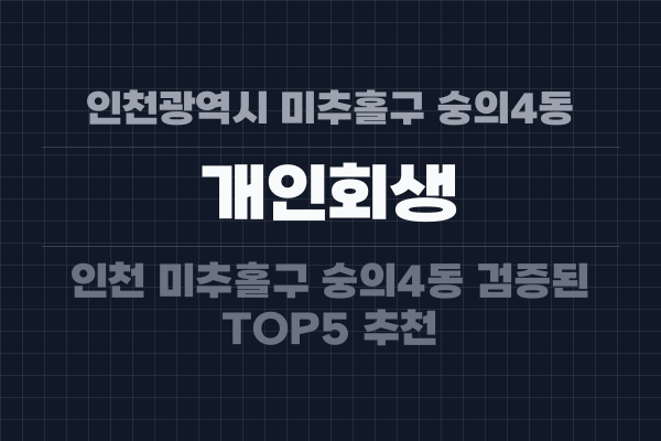 인천광역시 미추홀구 숭의4동 개인회생