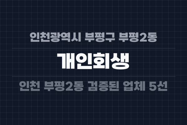 인천광역시 부평구 부평2동 개인회생