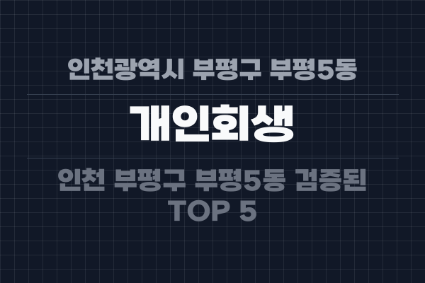 인천광역시 부평구 부평5동 개인회생
