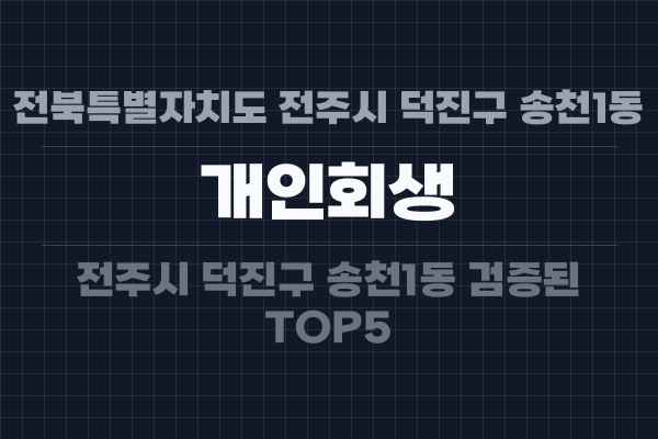 전북특별자치도 전주시 덕진구 송천1동 개인회생