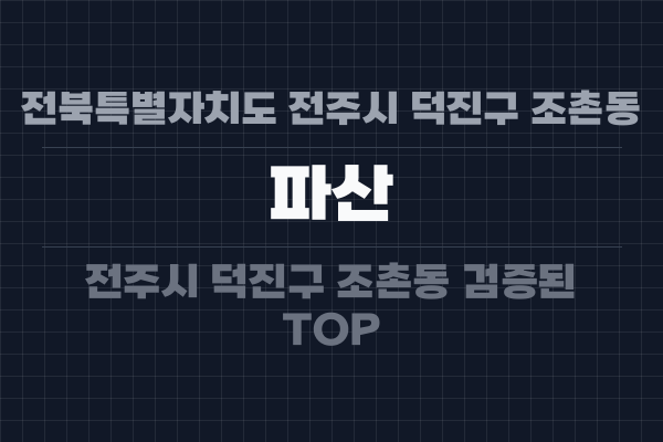 전북특별자치도 전주시 덕진구 조촌동 파산